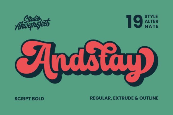 Andstay: A Bold Retro Font for Striking Designs