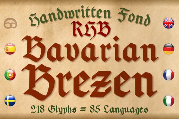 Bavarian Brezen: A Handcrafted Fraktur Font for Authentic Designs