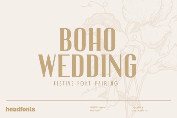 Boho Wedding Duo: Elegant Font Pairing for Special Events
