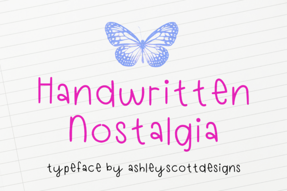 Handwritten Nostalgia: A Charming Font for Creative Designs