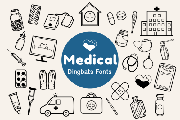 Medical: A Dingbats Font with a Sketched, Creative Edge
