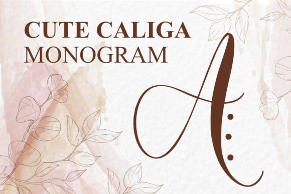 Monogram Cute Caliga: A Touch of Love for Your Designs