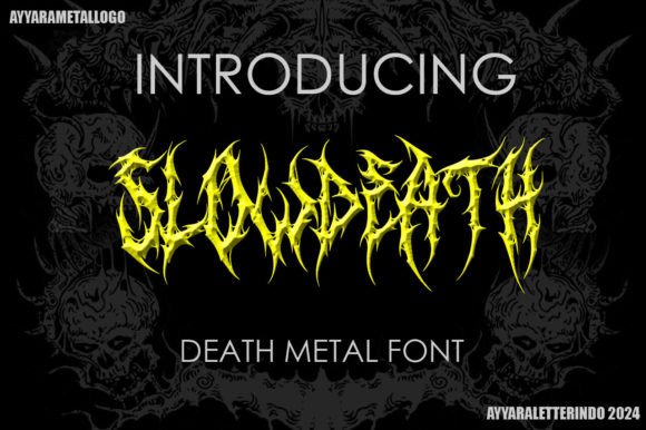 Slowdeath: A Bold Black Letter Font for Metal Branding